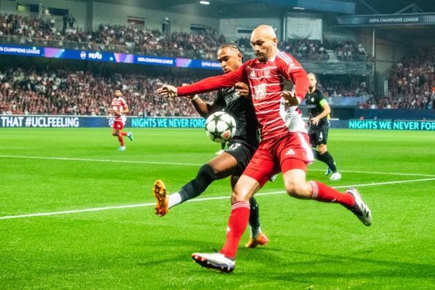 Ludovic Ajorque (Stade Brestois) FOOTBALL : Stade Brestois vs SK Sturm Graz - Ligue des Champions - 1ére Journée - 19 09 2024 BaptisteAutissier Panoramic 