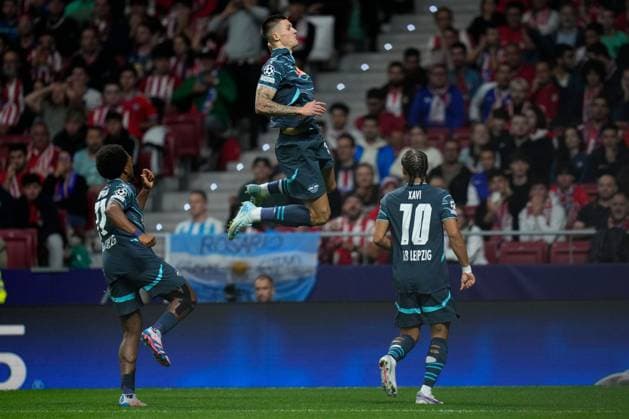Benjamin Sesko of RB Leipzig Atletico de Madrid v RB Leipzig, UEFA Champios League match, date 1. Football, Civitas Metropolitano Stadium, Madrid, Spain - 19 Sep 2024 Editorial use only  Copyright: xPressinphoto Shutterstockx 14729545a