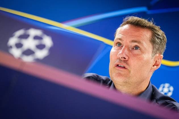 UEFA Champions League: Feyenoord v Bayer 04 Leverkusen Rotterdam - Feyenoord coach Brian Priske during the first round of new format of the Champions League 2024 2025. The match is set between Feyenoord and Bayer 04 Leverkusen at Stadion Feijenoord De Kuip on 19 September 2024 in Rotterdam, The Netherlands. Copyright: xYannickxVerhoevenx