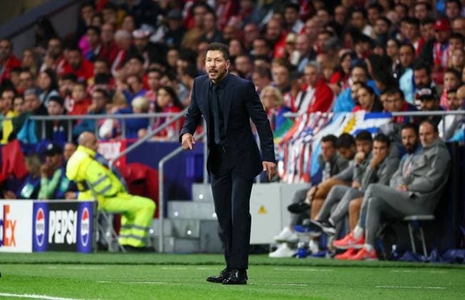 Atletico Madrid RB Leipzig Champions League Madrid, 19 09 2024, Estadio Wanda Metropolitano, Football, UEFA Champions League, Matchday 1 , Atletico Madrid vs RB Leipzig , In the picture Coach Diego Simeone, Atletico Madrid , Only editorial use Photo intended for editorial use only , UEFA regulations prohibit any use of photographs as image sequences and or quasi video , Picture Point