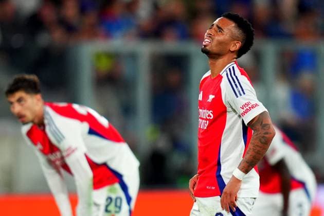 Arsenal Gabriel Jesus during the Uefa Champions League soccer match between Atalanta and Arsenal at the Gewiss Stadium in Bergamo, north Italy -Thursday , September 19 2024. - Soccer .  Copyright: xSpada LaPressex