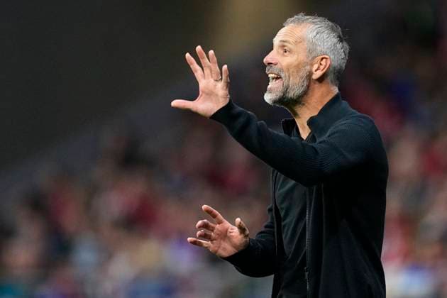 September 19, 2024, Madrid, Madrid, SPAIN: Marco Rose, head coach of RB Leipzig, reacts during the UEFA Champions League 2024 25 League Phase MD1 match between Atletico de Madrid and RB Leipzig at Estadio Civitas Metropolitano on September 19, 2024 in Madrid, Spain. Madrid SPAIN - ZUMAa181 20240919_zaa_a181_031 Copyright: xOscarxJ.xBarrosox