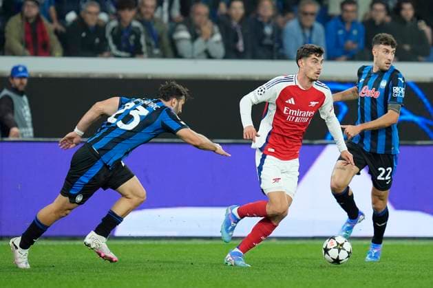 Kai Havertz of Arsenal during the Uefa Champions League match between Atalanta BC and Arsenal at Gewiss Stadium Bergamo Italy on 19 September 2024. Bergamo Gewiss Stadium Bergamo Italy Copyright: xPhotoxGoalxPixx SP24-991-019