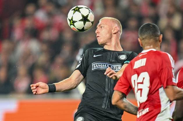 SOCCER - UEFA CL, Brest vs Sturm GUINGAMP,FRANCE,19.SEP.24 - SOCCER - UEFA Champions League, Stade Brestois 29 vs SK Sturm Graz. Image shows Mika Biereth (Sturm).  GEPAxpictures xAvnixRetkoceri