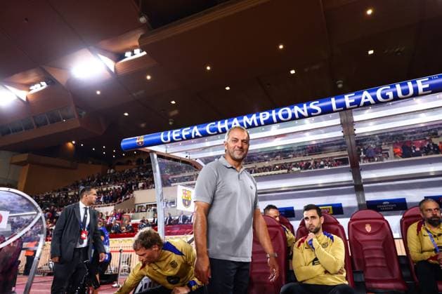 19th September 2024 - UEFA CHAMPIONS LEAGUE - MATCH 1 - SEASON 2024 2025 - AS MONACO vs FC Barcelona, Barca - STADE LOUIS II flick (hansi) before the game MONACO MONACO Copyright: xSPORTPIXPRESSx xFREDxPORCUx