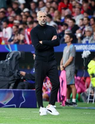 Madrid, 19 09 2024, Estadio Wanda Metropolitano, Football, UEFA Champions League, Matchday 1 , Atletico Madrid vs RB Leipzig , In the picture Coach Marco Rose, RB Leipzig , Only editorial use Photo for editorial use only , UEFA regulations prohibit any use of photographs as image sequences and or quasi video , Picture Point