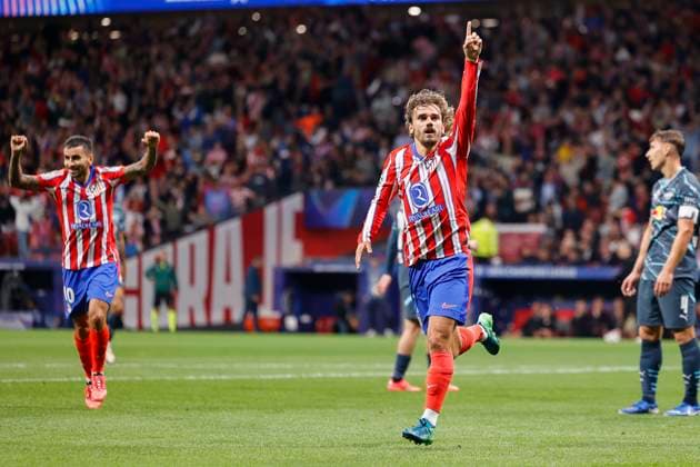 September 19, 2024, Madrid, Madrid, SPAIN: Antoine Griezmann of Atletico de Madrid celebrates a goal during the UEFA Champions League 2024 25 League Phase MD1 match between Atletico de Madrid and RB Leipzig at Estadio Civitas Metropolitano on September 19, 2024 in Madrid, Spain. Madrid SPAIN - ZUMAa181 20240919_zaa_a181_034 Copyright: xDennisxAgyemanx