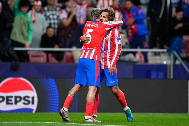 September 19, 2024, Madrid, Madrid, SPAIN: Antoine Griezmann of Atletico de Madrid celebrates a goal during the UEFA Champions League 2024 25 League Phase MD1 match between Atletico de Madrid and RB Leipzig at Estadio Civitas Metropolitano on September 19, 2024 in Madrid, Spain. Madrid SPAIN - ZUMAa181 20240919_zaa_a181_041 Copyright: xOscarxJ.xBarrosox