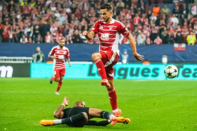 Romain Faivre (Stade Brestois) FOOTBALL : Stade Brestois vs SK Sturm Graz - Ligue des Champions - 1ére Journée - 19 09 2024 BaptisteAutissier Panoramic 