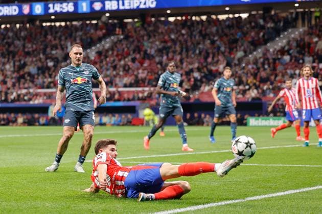 September 19, 2024, Madrid, Madrid, SPAIN: Julian Alvarez of Atletico de Madrid in action during the UEFA Champions League 2024 25 League Phase MD1 match between Atletico de Madrid and RB Leipzig at Estadio Civitas Metropolitano on September 19, 2024 in Madrid, Spain. Madrid SPAIN - ZUMAa181 20240919_zaa_a181_098 Copyright: xDennisxAgyemanx