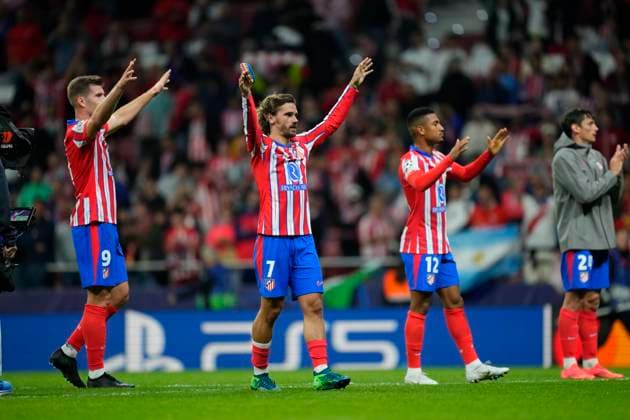 Atletico de Madrid v RB Leipzig - UEFA Champions League 2024 25 League Phase MD1 Atletico players celebrate victory after the UEFA Champions League 2024 25 League Phase MD1 match between Atletico de Madrid and RB Leipzig at Estadio Civitas Metropolitano on September 19, 2024 in Madrid, Spain. Madrid Spain  Copyright: xJosexBretonx originalFilename:bretonhernandez-atletico240919_npUtn.jpg