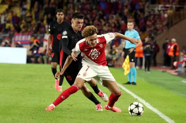 AS MONACO - FC BARCELONE PHOTOPQR NICE MATIN Jean François Ottonello ; Monaco ; 19 09 2024 ; AS MONACO vs FC BARCELONE - 1ere journee de Ligue des Champions 2024 2025 au stade Louis II - 11 – Maghnes Akliouche Monaco France  Copyright: xPHOTOPQR NICExMATIN MAXPPPxJeanxFrançoisxOttonellox 20240919NIM9560 20240919NIM9560