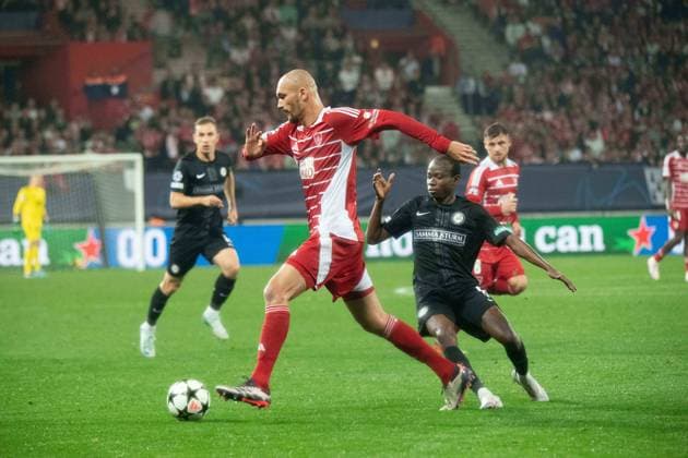 Ludovic Ajorque (Stade Brestois) FOOTBALL : Stade Brestois vs SK Sturm Graz - Ligue des Champions - 1ére Journée - 19 09 2024 BaptisteAutissier Panoramic 