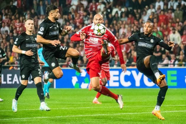 Ludovic Ajorque (Stade Brestois) FOOTBALL : Stade Brestois vs SK Sturm Graz - Ligue des Champions - 1ére Journée - 19 09 2024 BaptisteAutissier Panoramic 