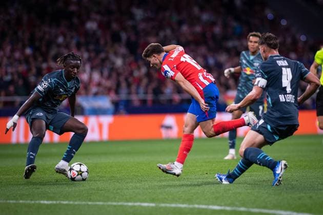 UEFA Champions League soccer match Atletico Madrid vs Leipzig at Civitas Mstropolitano stadium in Madrid, Spain, 19 September 2024 Julian Alvarez 900 Cordon Press  900 CordonxPress LOF - Champions League soccer match Atletico Madrid vs Leipzig