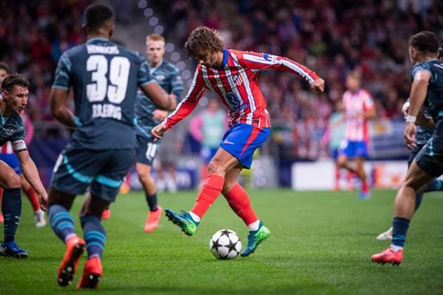 UEFA Champions League soccer match Atletico Madrid vs Leipzig at Civitas Mstropolitano stadium in Madrid, Spain, 19 September 2024 Griezmann 900 Cordon Press  900 CordonxPress LOF - Champions League soccer match Atletico Madrid vs Leipzig