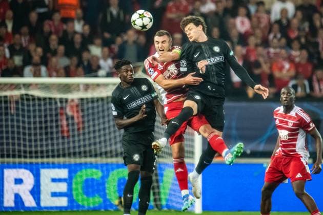 Brendan Chardonnet (Stade Brestois) FOOTBALL : Stade Brestois vs SK Sturm Graz - Ligue des Champions - 1ére Journée - 19 09 2024 BaptisteAutissier Panoramic 