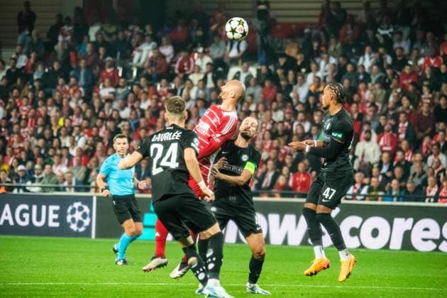 Ludovic Ajorque (Stade Brestois) FOOTBALL : Stade Brestois vs SK Sturm Graz - Ligue des Champions - 1ére Journée - 19 09 2024 BaptisteAutissier Panoramic 