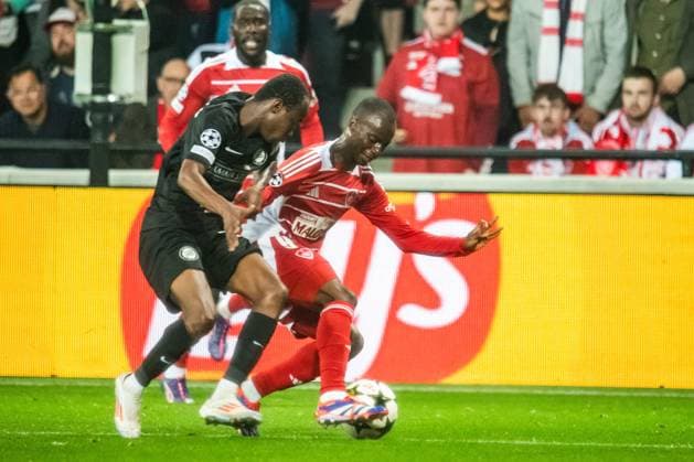 Kamory Doumbia (Stade Brestois) FOOTBALL : Stade Brestois vs SK Sturm Graz - Ligue des Champions - 1ére Journée - 19 09 2024 BaptisteAutissier Panoramic 