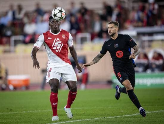 Monaco vs Barcelona Martinez in action during the game against Monaco valid for Champions League at the Stade Louis II, in Monaco, today september 19, 2024. Copyright: xx _RR_6733