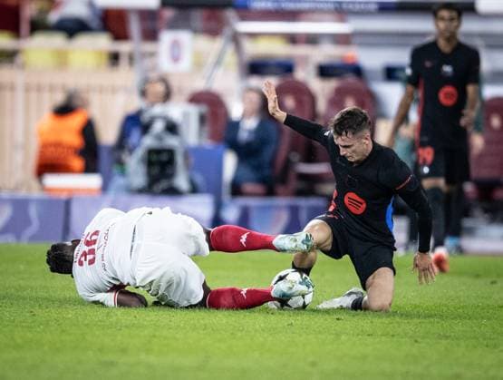 Monaco vs Barcelona Casado in action during the game against Monaco valid for Champions League at the Stade Louis II, in Monaco, today september 19, 2024. Copyright: xx _RR_6763