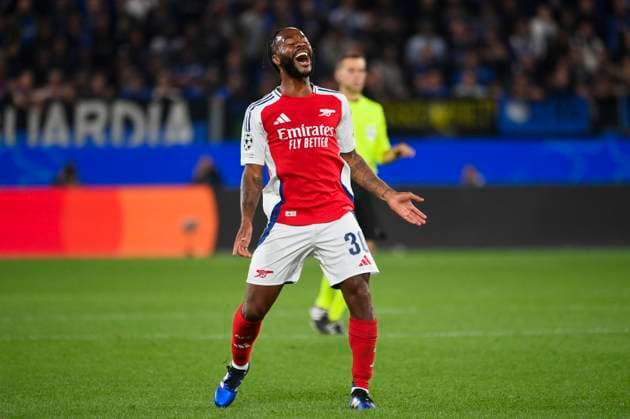 19th September 2024; Gewiss Stadium, Bergamo, Italy, UEFA Champions League Football, Atalanta versus Arsenal; Raheem Sterling of Arsenal FC  ActionPlus12694751 BestxImages