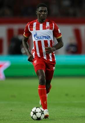 Crvena Zvezda v Benfika - UEFA Champions League Nasser Djiga of Crvena Zvezda in action during the UEFA Champions League match Season 2024 2025 match between Crvena Zvezda and FC Benfica at stadium Rajko Mitic on September 19, 2024 in Belgrade, Serbia. Beograd Serbia Copyright: xSrdjanxStevanovicx x