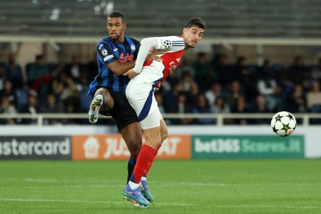 Sport Bilder des Tages KAI HAVERTZ, Arsenal, ISAK HIEN, Atalanta, Champions League, 2024-25, Atalanta vs Arsenal 0-0, 19-09-2024, Contrasto, Action CHAMPIONS LEAGUE 2024-25 ATALANTA-ARSENAL 0-0