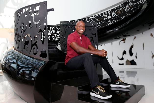Ass.HLN - Le Soir : Carl Lewis - Interview DOHA, QATAR - SEPTEMBER 28 : Carl Lewis pictured during the 17th IAAF World Athletics championships from september 27 till october 6, 2019 in Doha ,Qatar , 28 09 2019. ( Doha Qatar  Copyright: xJimmyxBolcinax 10829370-019