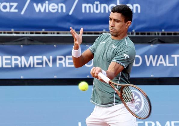 TENNIS - Bad Waltersdorf Trophy BAD WALTERSDORF,AUSTRIA,20.SEP.24 - TENNIS - ATP, Tennis Herren Challenger Tour, Bad Waltersdorf Trophy. Image shows Thiago Monteiro (BRA).  GEPAxpictures xHansxOberlaender