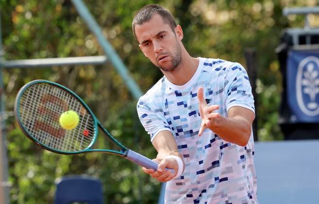 TENNIS - Bad Waltersdorf Trophy BAD WALTERSDORF,AUSTRIA,20.SEP.24 - TENNIS - ATP, Tennis Herren Challenger Tour, Bad Waltersdorf Trophy. Image shows Laslo Djere (SRB).  GEPAxpictures xHansxOberlaender
