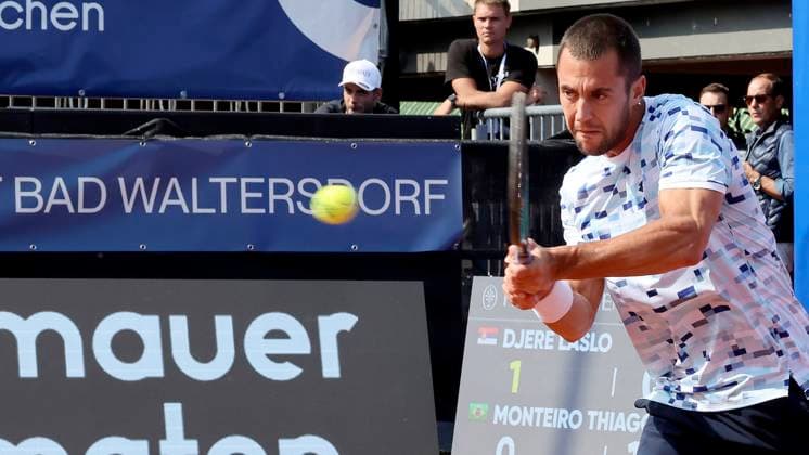 TENNIS - Bad Waltersdorf Trophy BAD WALTERSDORF,AUSTRIA,20.SEP.24 - TENNIS - ATP, Tennis Herren Challenger Tour, Bad Waltersdorf Trophy. Image shows Laslo Djere (SRB).  GEPAxpictures xHansxOberlaender