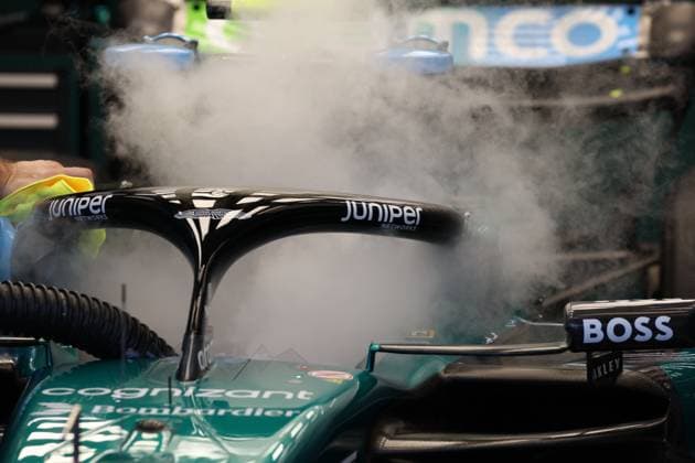 FORMULA 1 SINGAPORE AIRLINES SINGAPORE GRAND PRIX 2024 20 09 2024, Marina Bay Street Circuit, Singapore, FORMULA 1 SINGAPORE AIRLINES SINGAPORE GRAND PRIX 2024,in the picture cooling for the car of Fernando Alonso ESP , Aston Martin Aramco Cognizant Formula One Team nordphotoxGmbHx xBratic nph00250