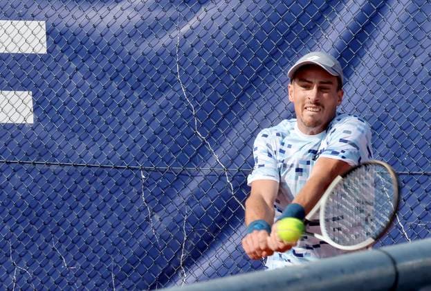 TENNIS - Bad Waltersdorf Trophy BAD WALTERSDORF,AUSTRIA,20.SEP.24 - TENNIS - ATP, Tennis Herren Challenger Tour, Bad Waltersdorf Trophy. Image shows Geoffrey Blancaneaux (FRA).  GEPAxpictures xHansxOberlaender