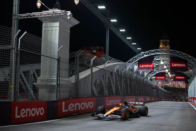 81 PIASTRI Oscar (aus), McLaren F1 Team MCL38, action during the Formula 1 Singapore Grand Prix 2024, 18th round of the 2024 Formula One World Championship, WM, Weltmeisterschaft from September 20 to 22, 2024 on the Marina Bay Circuit, in Singapore, Singapore - F1 - SINGAPORE GRAND PRIX 2024 DPPI Panoramic  240920_R18_SINGAPORE_DP_XB5_9773