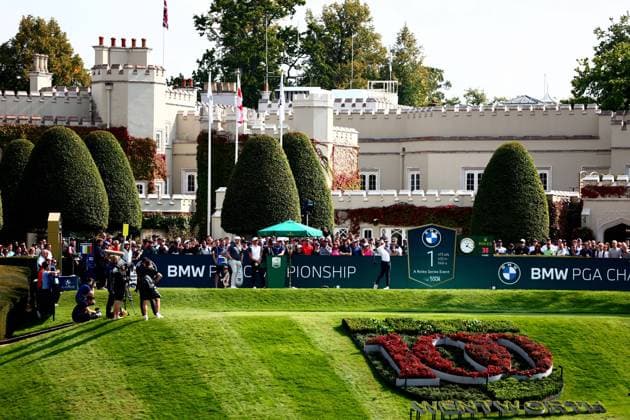 Mark Hubbard of USA seen on the 1st tee. BMW PGA, Golf Herren Championship, Day Two, Golf, Wentworth, Surrey, UK - 20 Sep 2024  Copyright: xJamesxMarsh Shutterstockx 14730222dl