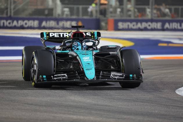 20 09 2024, Marina Bay Street Circuit, Singapore, FORMULA 1 SINGAPORE AIRLINES SINGAPORE GRAND PRIX 2024,in the picture George Russell GBR , Mercedes AMG Petronas Formula One Team Defodi 506 20240920 hbr 0097 Defodi-506