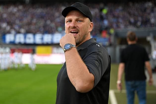 Paderborn, Home Deluxe Arena, 20 09 24, GER, Herren, 2 Bundesliga, Saison 2024 2025, SC Paderborn 07 Hannover 96 Bild Trainer Lukas KWASNIOK Paderborn Only for editorial use DFL regulations prohibit any use of photographs as image sequences and or quasi video NRW Germany