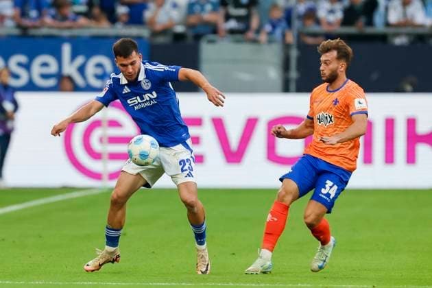 Mehmet Can Aydin FC Schalke 04 and Killian Corredor SV Darmstadt 98 battle for the ball, 2 Bundesliga, FC Schalke 04 vs SV Darmstadt 98, Veltins Arena, September 20, 2024 in Gelsenkirchen, Germany Photo by Marco Steinbrenner DeFodi Images Mehmet Can Aydin FC Schalke 04 and Killian Corredor SV Darmstadt 98 battle for the ball, 2 Bundesliga, FC Schalke 04 vs SV Darmstadt 98, Veltins Arena, September 20, 2024 in Gelsenkirchen, Germany Photo by Marco Steinbrenner DeFodi Images DFB DFL REGULATIONS PROHIBIT ANY USE OF PHOTOGRAPHS AS IMAGE SEQUENCES AND OR QUASI VIDEO Defodi 700 schalke darm 20240920 025 Defodi-700 DFB DFL REGULATIONS PROHIBIT ANY USE OF PHOTOGRAPHS AS IMAGE SEQUENCES AND OR QUASI-VIDEO.