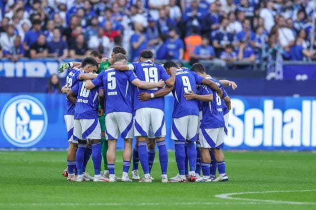 20 09 2024, Football, Season 2024 2025, 2 Bundesliga, Matchday 5, FC Schalke 04 SV Darmstadt 98, Team of FC Schalke 04 Gelsenkirchen Veltins Arena NRW Germany xRHR PHOTO TRx Copyright: TimxRehbein RHR-FOTOx RHR-FOTO TR