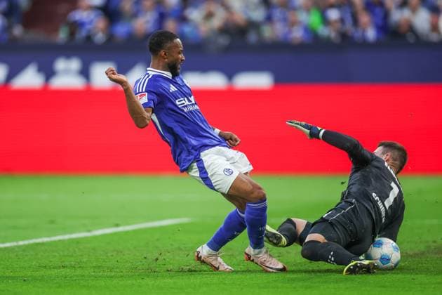 20 09 2024, Football, Season 2024 2025, 2 Bundesliga, Matchday 5, FC Schalke 04 SV Darmstadt 98, Moussa Sylla FC Schalke 04 scores the goal to make it 2 - 0 Gelsenkirchen Veltins Arena NRW Germany xRHR PHOTO TRx Copyright: TimxRehbein RHR-FOTOx RHR-FOTO TR
