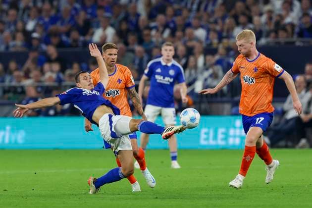 Ron Schallenberg FC Schalke 04 and Kai Klefisch SV Darmstadt 98 battle for the ball, 2 Bundesliga, FC Schalke 04 vs SV Darmstadt 98, Veltins Arena, September 20, 2024 in Gelsenkirchen, Germany Photo by Marco Steinbrenner DeFodi Images Ron Schallenberg FC Schalke 04 and Kai Klefisch SV Darmstadt 98 battle for the ball, 2 Bundesliga, FC Schalke 04 vs SV Darmstadt 98, Veltins Arena, September 20, 2024 in Gelsenkirchen, Germany Photo by Marco Steinbrenner DeFodi Images DFB DFL REGULATIONS PROHIBIT ANY USE OF PHOTOGRAPHS AS IMAGE SEQUENCES AND OR QUASI VIDEO Defodi 700 schalke darm 20240920 071 Defodi-700 DFB DFL REGULATIONS PROHIBIT ANY USE OF PHOTOGRAPHS AS IMAGE SEQUENCES AND OR QUASI-VIDEO.