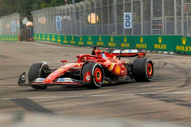Formula 1, Singapore Grand Prix - 20 Sep 2024 Charles Leclerc of Monaco drives the (16) Ferrari SF-24 during practice ahead of the F1 Grand Prix of Singapore at Marina Bay Street Circuit. Singapore Singapore Copyright: xGeorgexHitchensx xSOPAxImagesx ghsingaporegp24_fp1_41