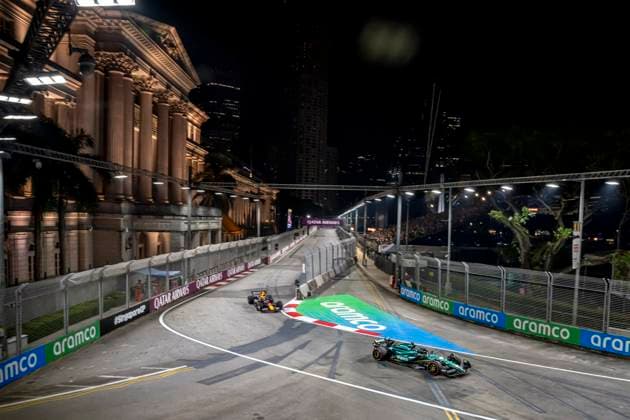 Marina Bay - 20-09-2024, Marina Bay Street Circuit, Lance Stroll at the Formula 1 Singapore Grand Prix 2024 Friday Formula 1 Singapore Grand Prix 2024 Friday  x26291445x Copyright:
