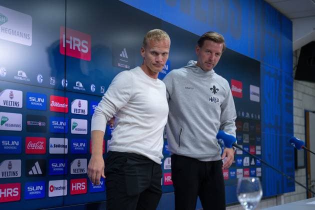 20 09 2024, Football, 2 Bundesliga, Matchday 29 Season 2024 2025, FC Schalke 04 SV Darmstadt, Coach Karel Geraerts FC Schalke 04 , Coach Florian Kohfeldt SV Darmstadt 98 Gelsenkirchen Veltins Arena Nordrhein Westfalen Germany xRHR PHOTO TKx Copyright: RHR-FOTOx RHR-FOTO TK