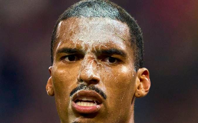 Sport Themen der Woche KW38 Moritz Jenz, MZ 3 with white line marking color in his face in the match FC AUGSBURG - FSV MAINZ 05 on Sep 20, 2024 in Augsburg, Germany. Season 2024 2025, 1.Bundesliga, FCA, matchday 4, 4.Spieltag