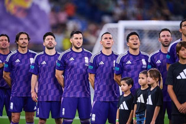 RECORD DATE NOT STATED Leyendas Internacionales vs Leyendas de Mexico Oribe Peralta, Jorge Torres Nilo, Paul Aguilar, Ricardo Osorio, Miguel Layun, Francisco Javier Rodriguez of Mexico Legends during match Legends between International FIFA Legends and Mexico Legends 2024, at BBVA Bancomer Stadium on September 20, 2024 in Monterrey, Nuevo Leon, Mexico. MONTERREY NUEVO LEON MEXICO  Copyright: xJONATHANxDUENASx 20240920221740_LEGENDS_FIFA_MEX_TORRENILO37