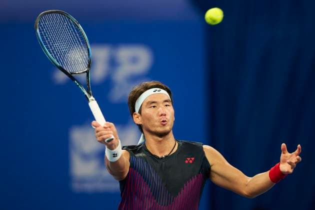 HANGZHOU, CHINA - SEPTEMBER 20: Bu Yunchaokete of China competes in the Men s Single Round of 16 match against Karen Khachanov of Russia on day 3 of 2024 Hangzhou Open at the Hangzhou Olympic Sports Expo Center on September 20, 2024 in Hangzhou, Zhejiang Province of China.  Copyright: xVCGx 111519254941