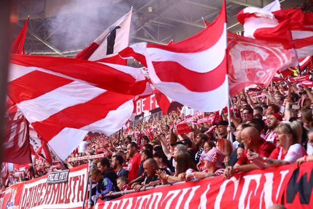 Duesseldorf Fans Fortuna Duesseldorf Fortuna Duesseldorf vs 1 FC Koeln, Football, 2 Bundesliga, 6 Matchday, Season 2024 2025, 21 09 2024 DFL REGULATIONS PROHIBIT ANY USE OF PHOTOGRAPHS AS IMAGE SEQUENCES AND OR QUASI VIDEO Foto kolbert press Ant Palmer Merkur Spiel Arena NRW Germany Copyright: xkolbert-press AntxPalmerx