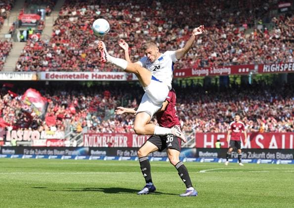 21 09 2024 Soccer Season 2024 2025 2 Soccer Bundesliga 06 Matchday 1 FC Nürnberg FCN Club Hertha BSC Berlin HBSC Sportfoto Zink DaMa xdaxmax DFL regulations prohibit any use of photographs as image sequences and or quasi video only for editorial use Marton Dardai 31, Hertha BSC Berlin Lukas Schleimer 36, 1 FC Nürnberg FCN
